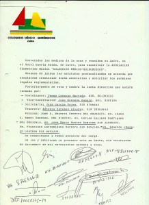 Constitucion de la Asociación Coloquios Medicos Quirurgicos