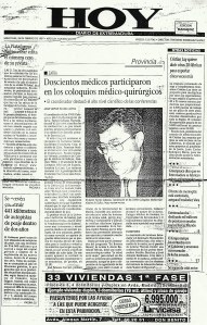 Prensa de los XVIII Coloquios Medicos Quirurgicos 2