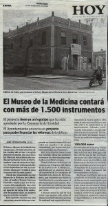 Noticia del Hoy sobre el Museo de Medicina