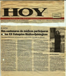 Prensa de los XIX Coloquios Medicos Quirurgicos 3