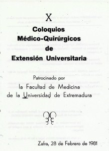 X Coloquios Médicos Quirúrgicos de Zafra