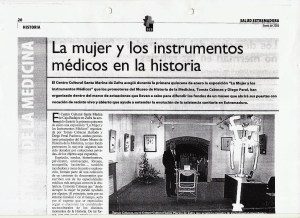 Noticia en Salud y Extremadura