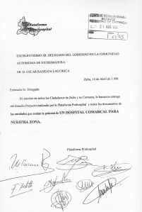 Carta del Delegado del Gobierno 001
