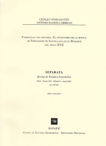 Inventario de la Botica de Fernandez Santillana en Badajoz 001