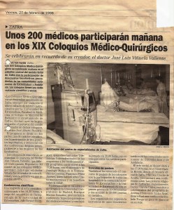 Prensa de los XIX Coloquios Medicos Quirurgicos 2