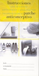 Instrucciones del parche anticonceptivo 001